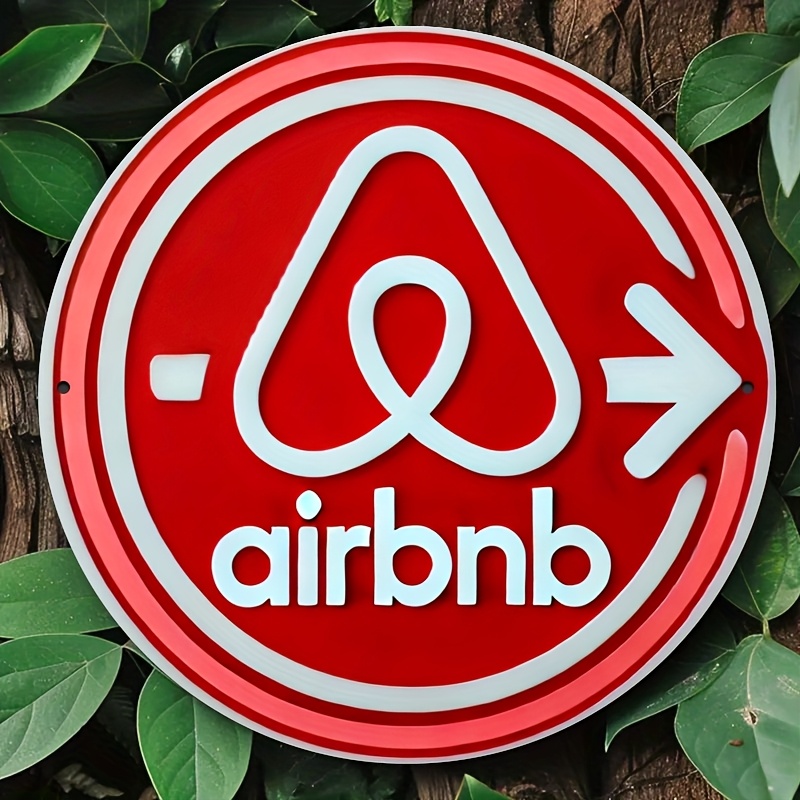 TEMU 2d Flat - 【2d Flat】 1pc 2d Print Metal Iron Sign 2d Flat, 1pc Logo & Directional Arrows Wall Art - Vintage Metal 19.81x19.81 Cm Round Sign, 2d
