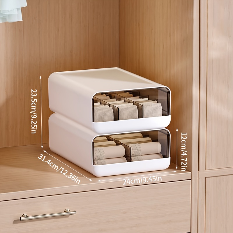 Confezione Da 4 Cassetti Impilabili Trasparenti - Organizer In Plastica Per Trucco, Bagno E Ufficio - 4