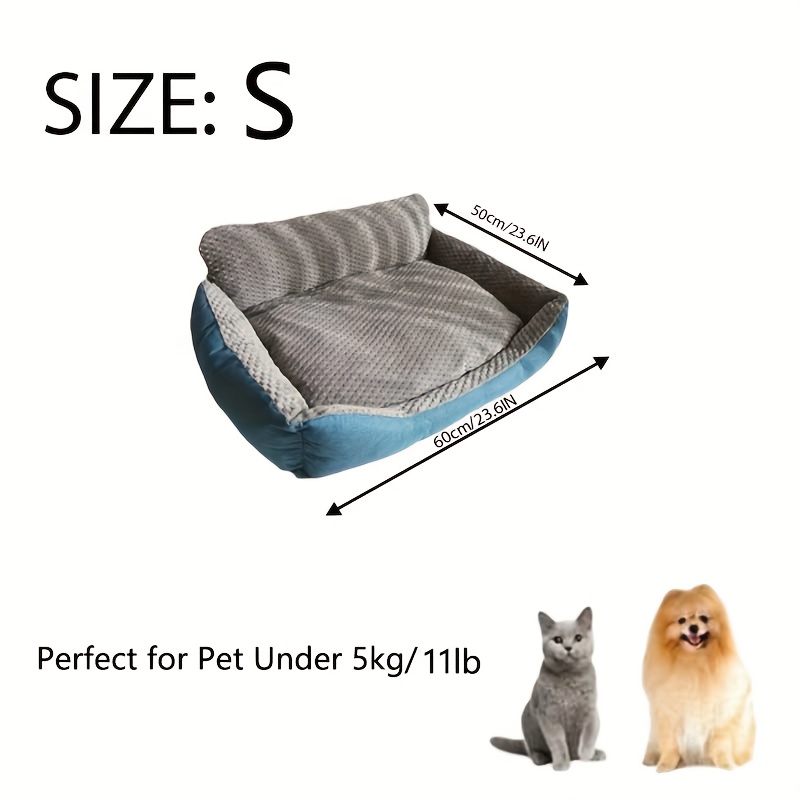 TEMU Orthopedic Memory Foam Dog Bed For Large Size Dogs Clearance Deal, Heated Bolster Dog Sofa Beds For Senior Joint Support, With Cat Teaser ,