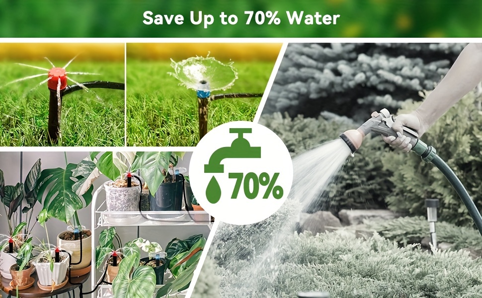 Pawfly 30M Drip Irrigation Kit With 4-6MM Tubing Drippers And