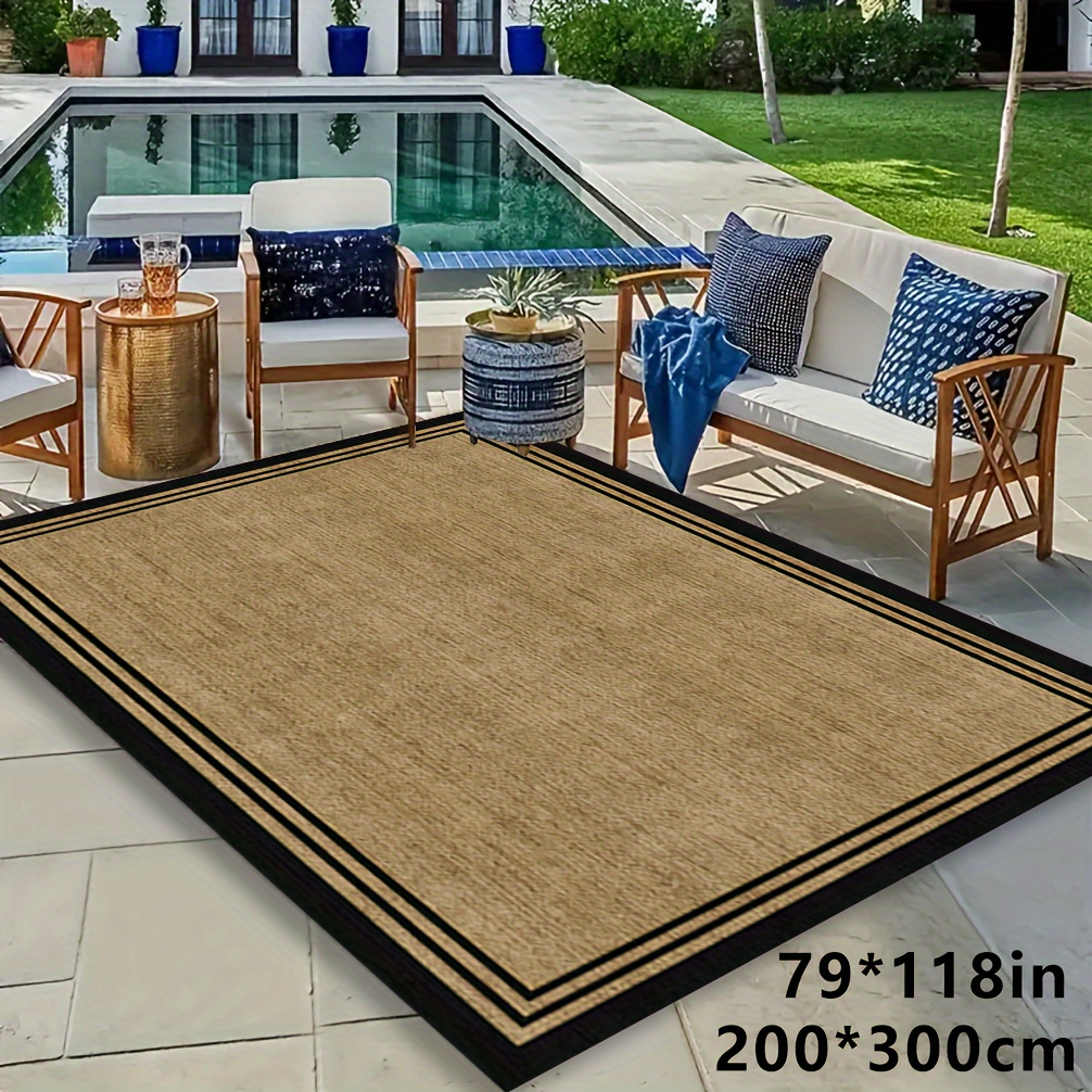 

Plush Anti-slip Area Rug - Dual-tone, Machine Washable, Perfect For Living Room, Bedroom, Kitchen, And Outdoor Spaces - Durable Polyester With Tpr Backing, 1100gsm