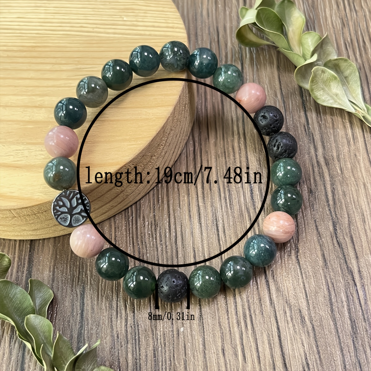 Natural Stone Tree of Life Bracelet with Birthstone Beads