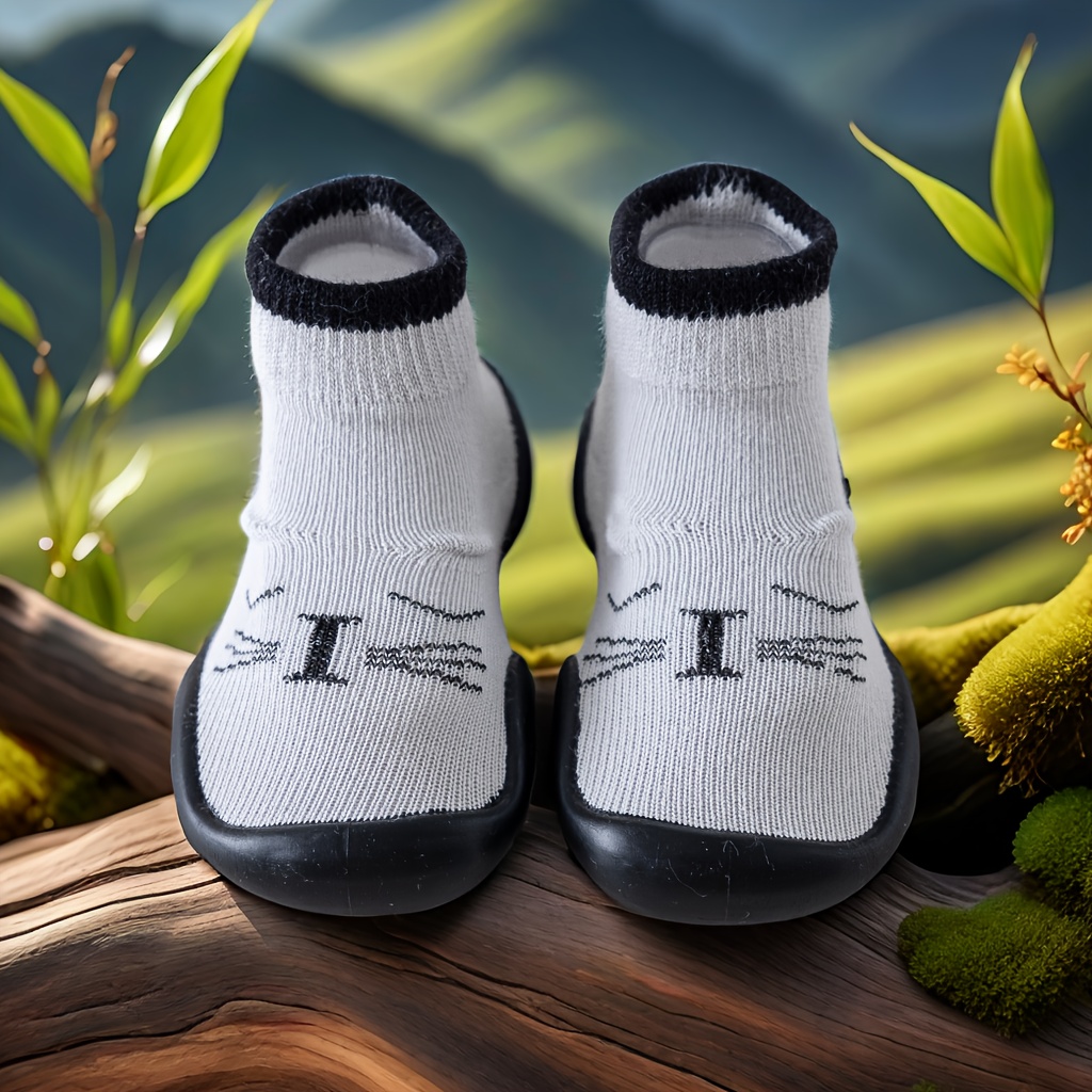 Adorable Cartoon Animal Face Toddler Walking Shoes - Breathable, Non-Slip Sock Shoes for Baby Girls & Boys, Perfect for First Steps, All-Season Comfort, Toddler Shoes