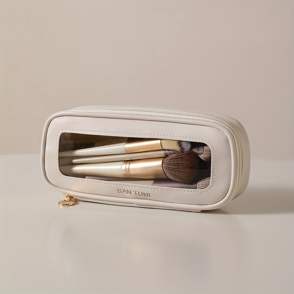 Image of Luxury Portable Cosmetic Bag With Large Capacity, High-end Travel Toiletries Storage Bag, Clutch Bag, Advanced Eyeshadow Brush Bag