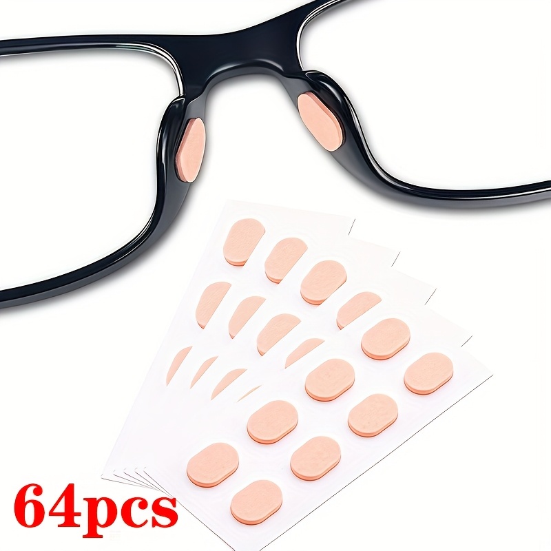Image of 64pcs Eva Foam Nose Pads For Glasses - 1.5mm Anti-slip & Anti-dent Pads | Pressure Relief Nose Bridge | Self-adhesive For All Eyewear (reading/sunglasses/spectacles)