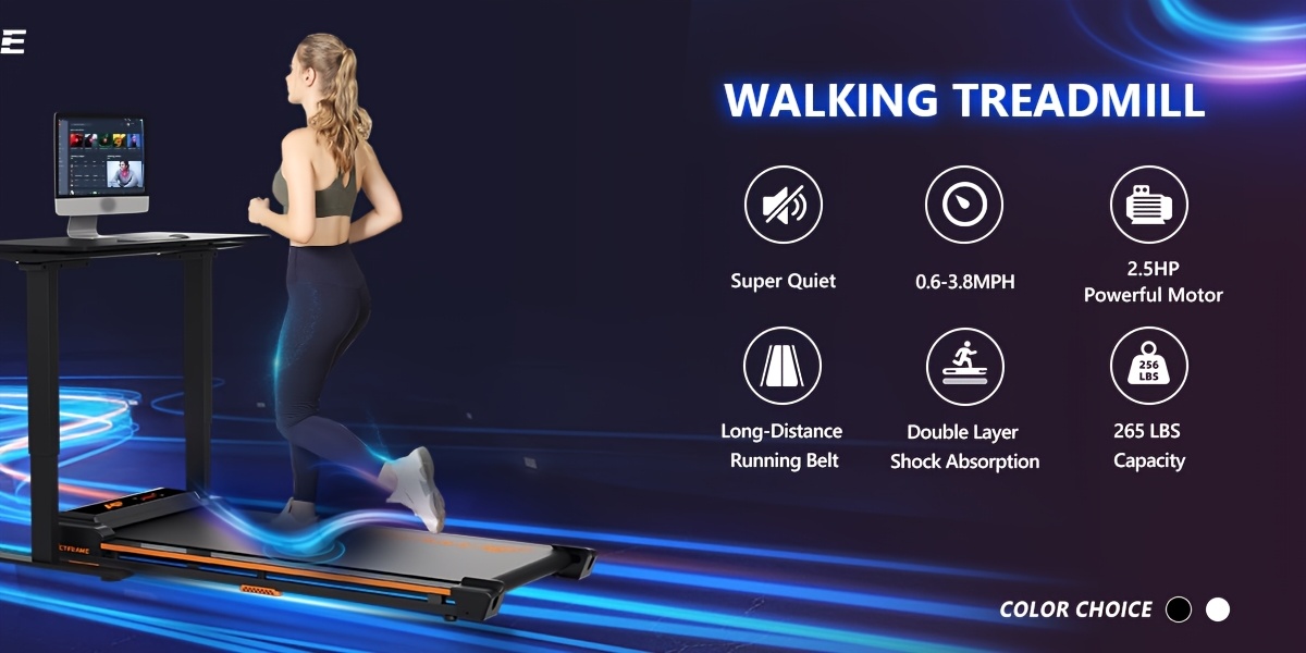 [2-in-1 Airhot Treadmill] 2-in-1 Airhot Portable Incline Walking Pad & Treadmill with Remote Control, 265LB Weight Capacity, 2.5HP Compact Design, LED Display for Home Workouts - Black, Treadmills for Home Exercise