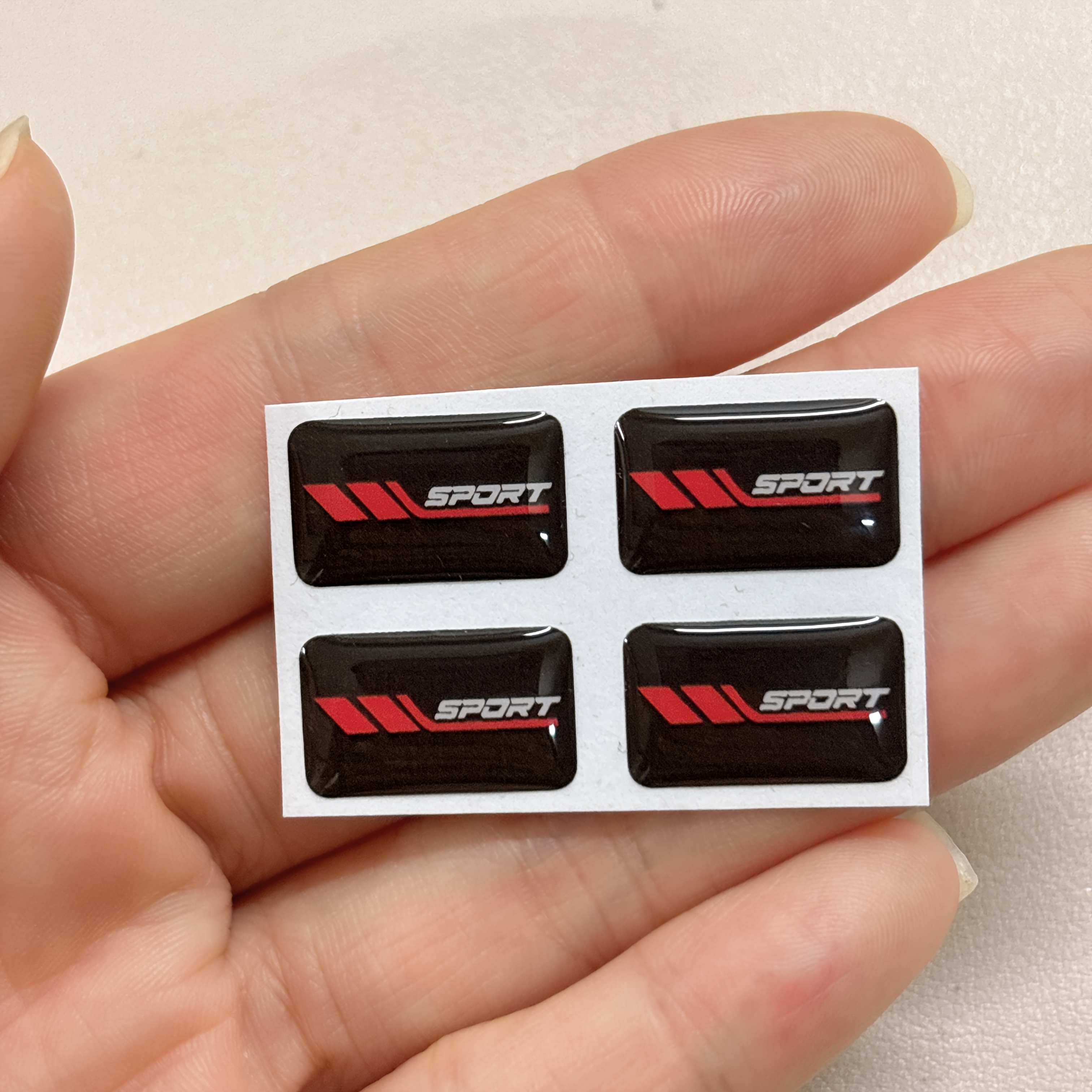 2pcs/4pcs Sport Style Epoxy Resin Decorative Decals For Car Modification, Car Accessories