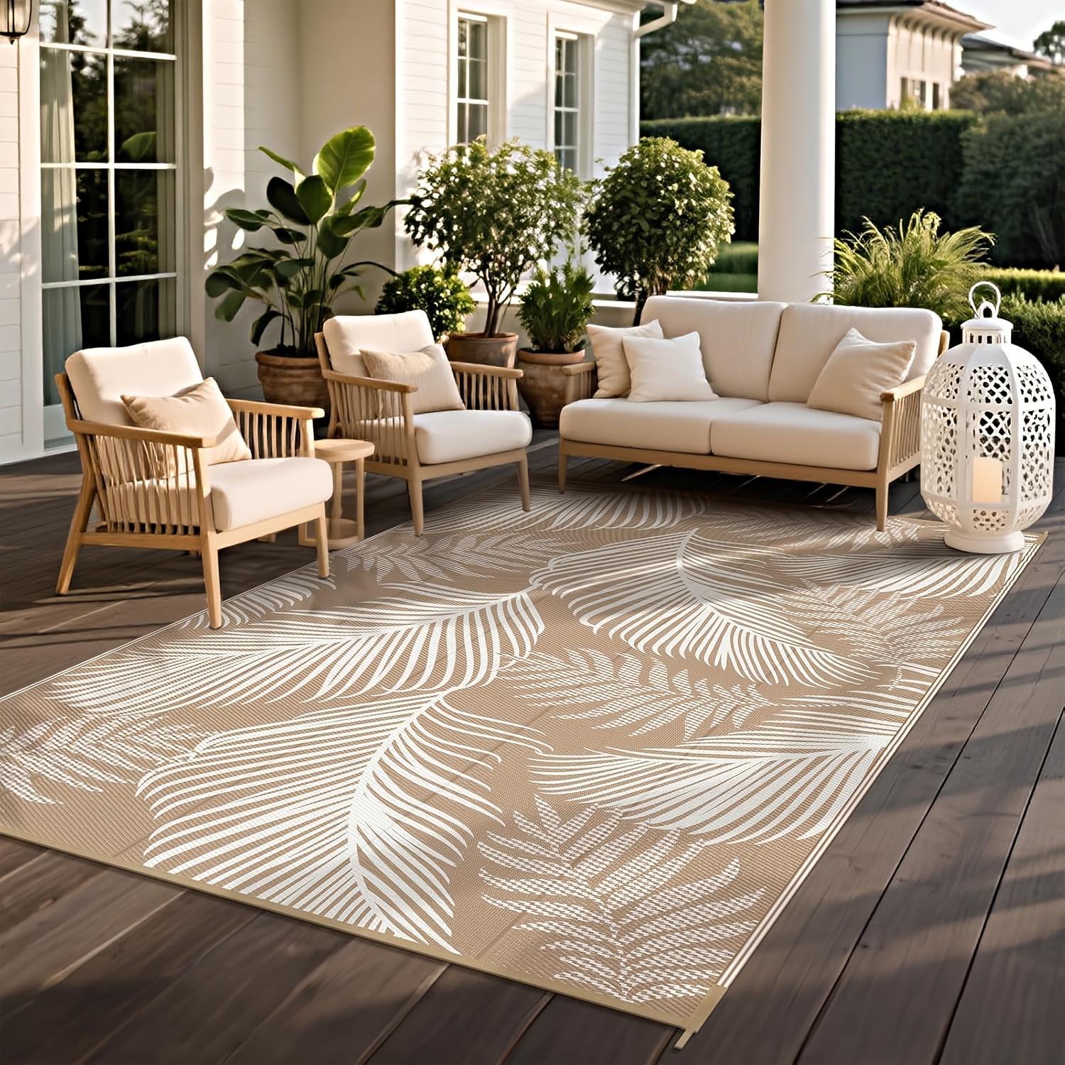 Image of Tote Bag + 1pc Outdoor Mat, Patio Mat, Washable Large Outdoor Mat, Woven Moisture-proof Outdoor Mat, Outdoor Rv Camping Mat, Suitable For Patios, Decks, Picnics, , , Large Washable Quick-drying Mat