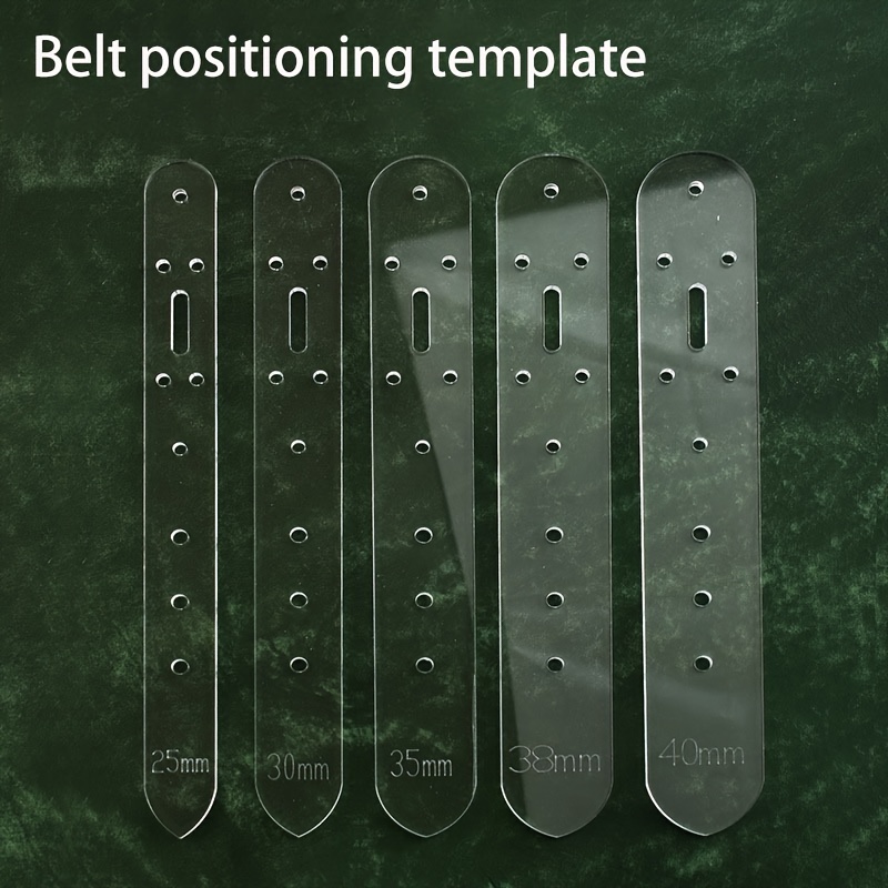 

5pcs/pack Belt Punching Acrylic Positioning Template Vegetable Tanned Belt Belt Fixing Hole Plate