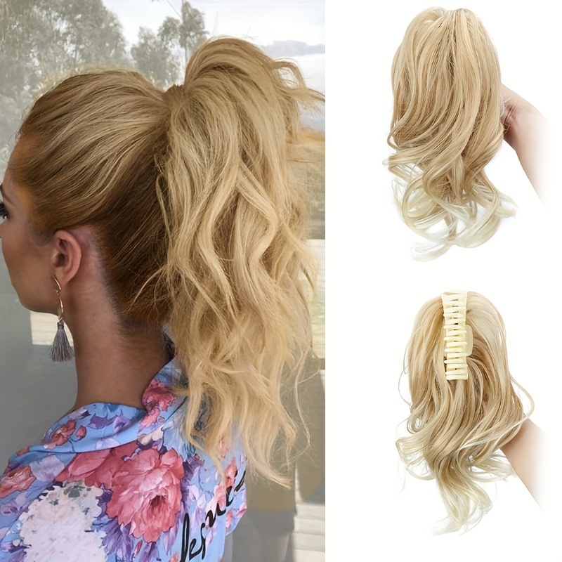 

Curly Clip Ponytail For Women - Short High Ponytail, Synthetic, For All, Mixed Colors Basics Style