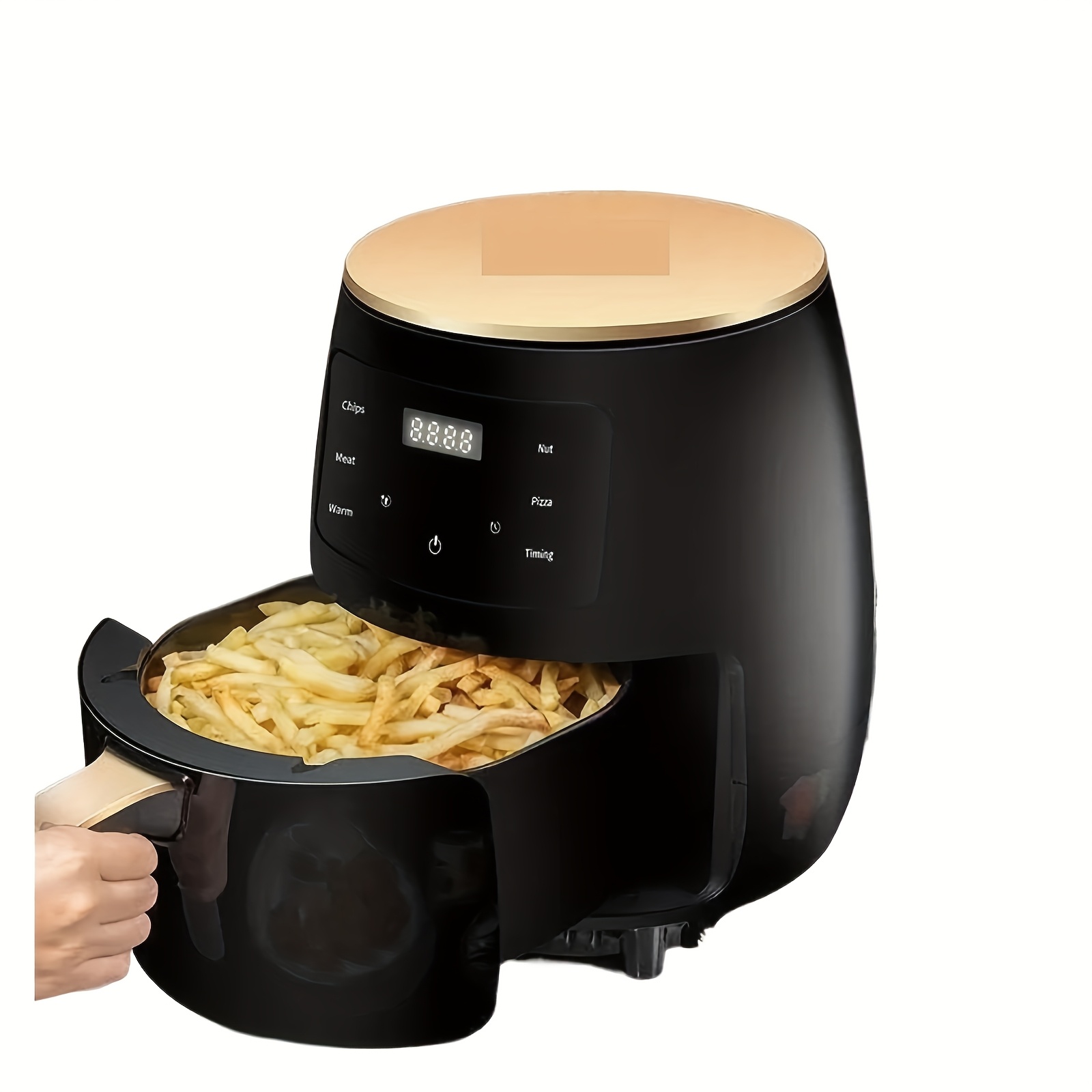 TEMU Air Fryer, Suitable For Low-oil Healthy , Multi-directional Turbine Circulation Mode, Uniform Technology, 360° Heating, Easy-to- And Screen, Ideal For Roasting Chicken, And