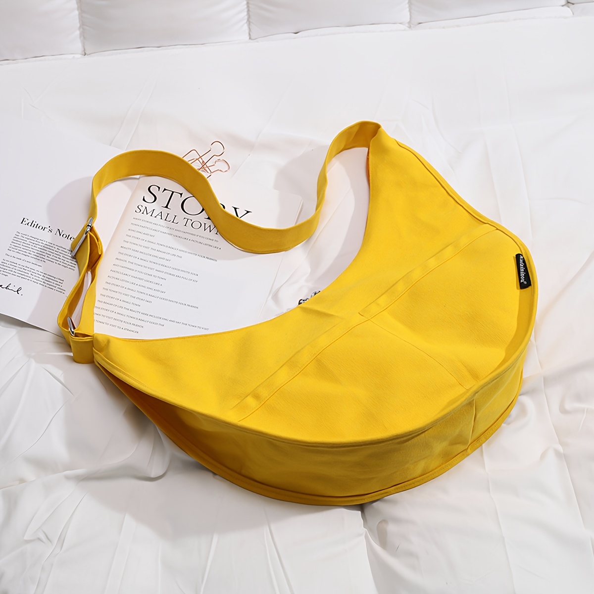 Fashion Solid Color Casual Versatile Vacation Street Elegant Large Capacity Crossbody Single Shoulder Crescent Bag