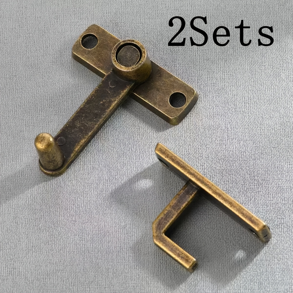 TEMU 2 Sets Of Alloy Neo-classical Vintage-style Locks, Hardware Accessories For Home Decoration, Suitable For Wooden Doors And Wooden Cabinets, Etc.