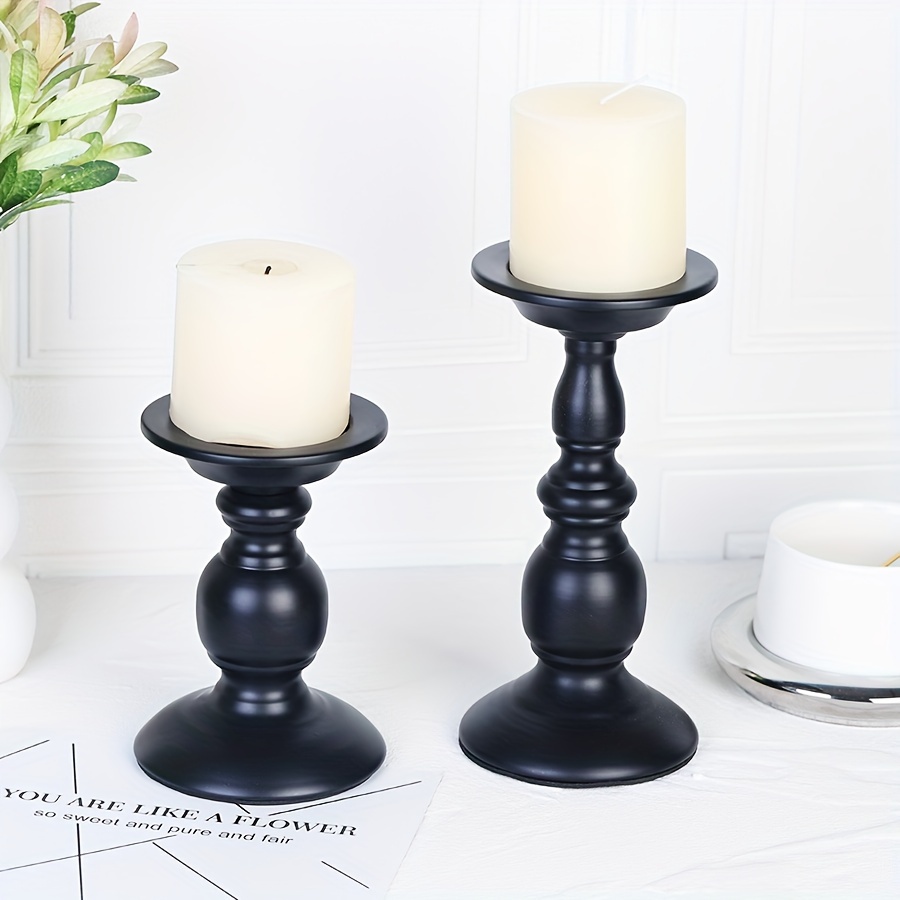 

Elegant Black Metal Candle Holder - Romantic Dinners, Weddings & Home Decor