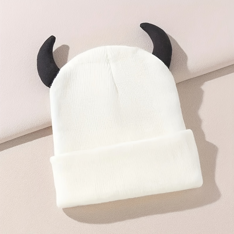 Beanie with Funny Little Devil Ear Decorations