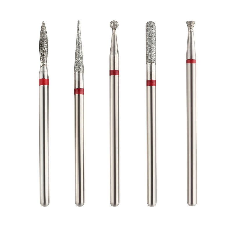 TEMU 5pcs Nail Drill Bits Sets, Nail Files And Buffers, Nail Drill Professional Cuticle Clean Nail Drill Bit, 3/32'' Professional Drill Machine
