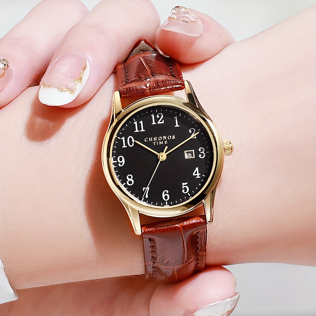 Waterproof Women\'s Watch Elegant Leather Band Calendar S0bc4a18e8e2c47ef949763d6057b6  main image 4