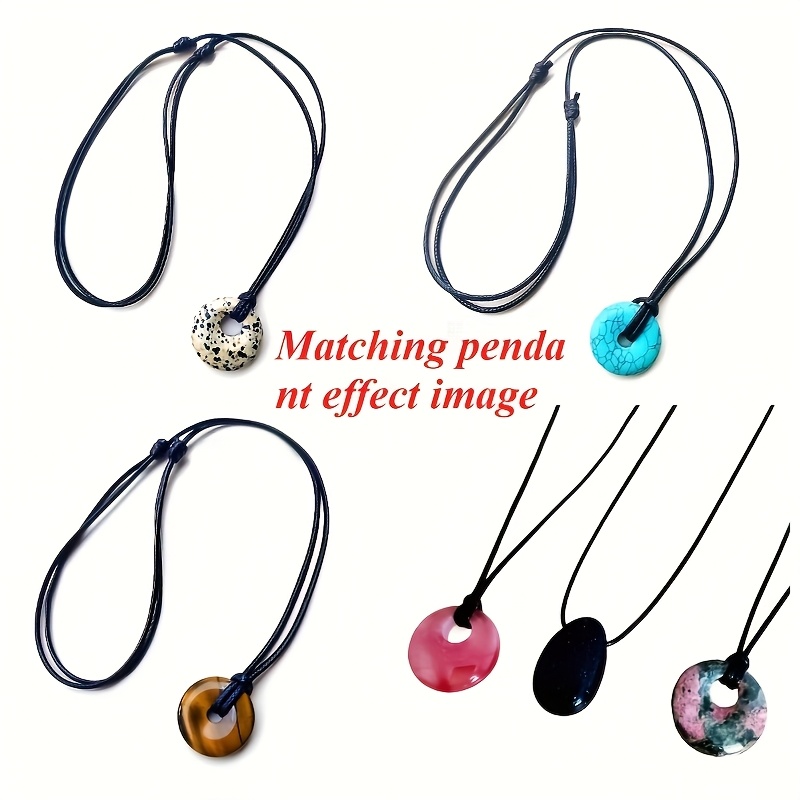10pcs High-quality Wax Rope Necklaces, Adjustable Length