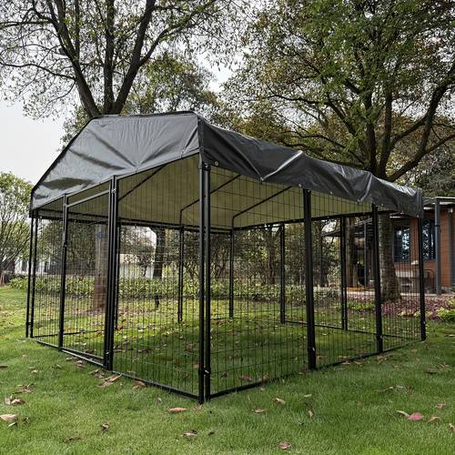 perrera para perros , jaulas para perros, para perros, perreras resistencia para perros , recinto exterior, jaula para mascotas, corral para perros con cubierta superior con protección uv