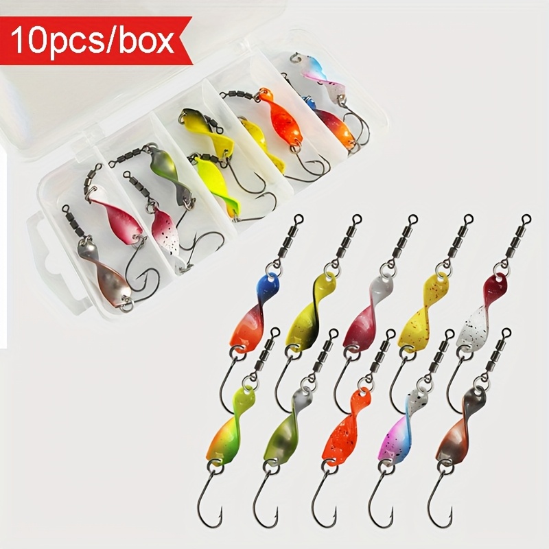 E-shop 10 Stück/box 7cm/2.5g Spiral-Pailletten Langstrecken-Metall-Lur