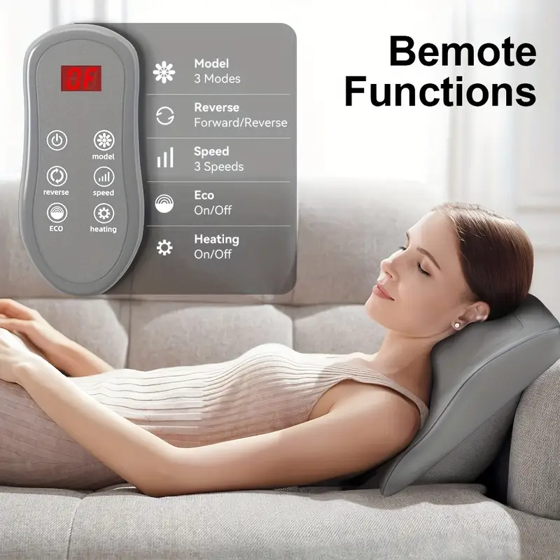 back massager with shoulder massager with 3d kneading massage pillow for back neck shoulder leg rechargeable massagers birthday gifts for women men mom dad details 6