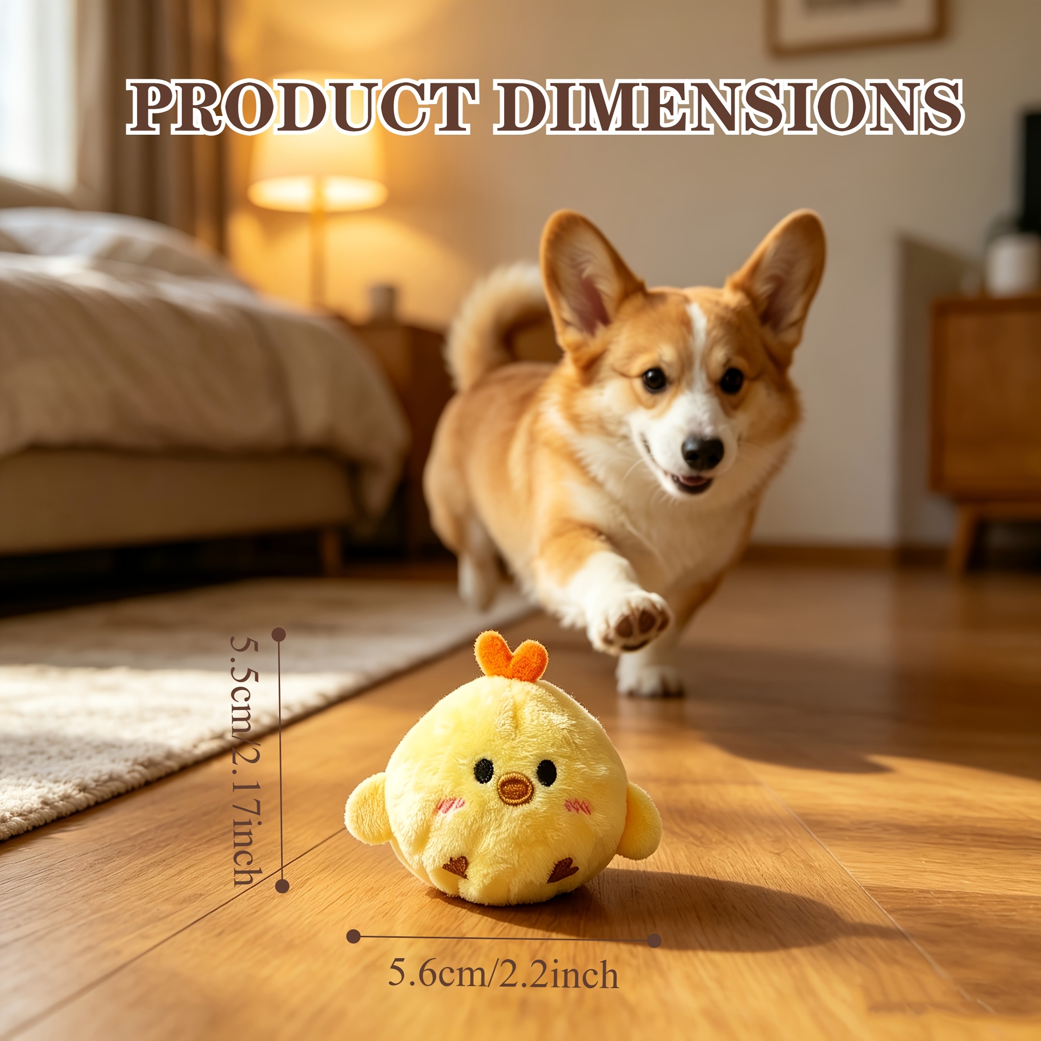 1pc   pet interactive bouncing squeaky toy ball play and entertainment companion toy for cats and dogs   sound when pressed to   cats and dogs chew resistant material slow rebound pet companion toy battery not included Product details 1