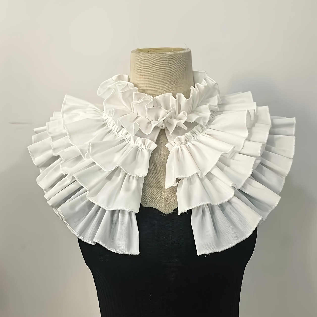 A Versatile Fake Collar With A Fold Ruffle Edge, French Retro Style