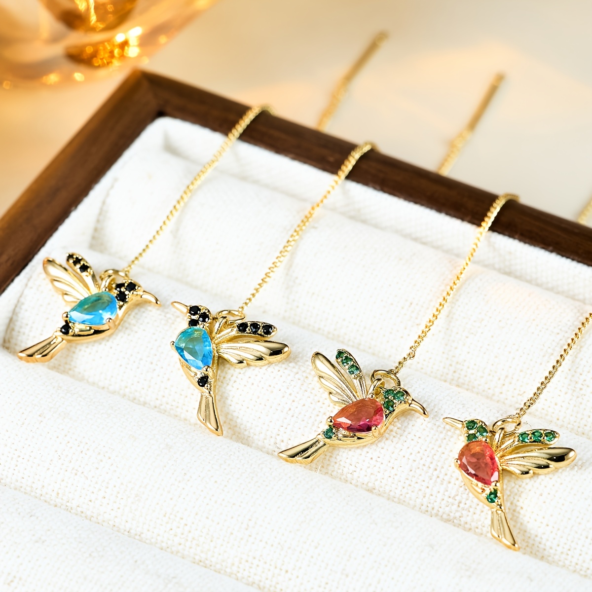 Women's Copper Inlaid Synthetic Zirconia Bird Drop Style Earrings