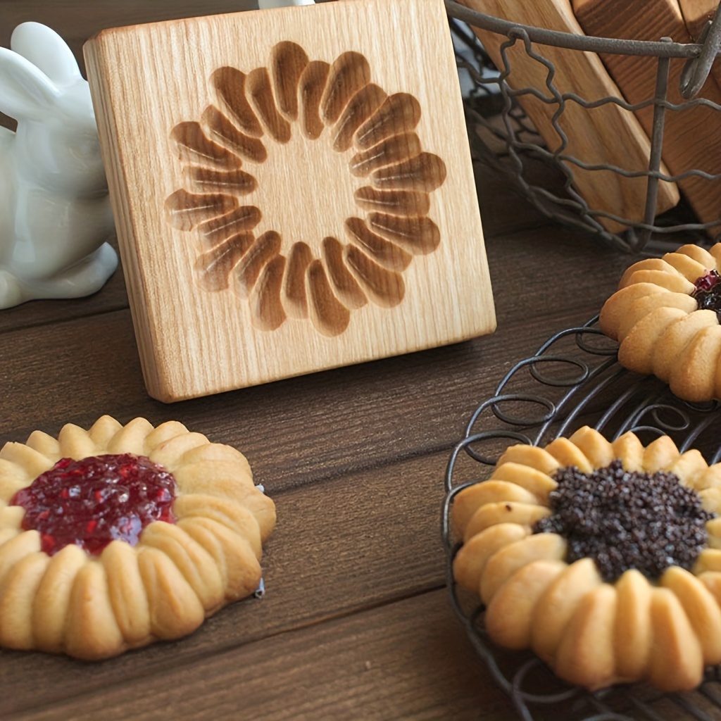 

1 Set Wooden Sunflower , Baking Molds For Christmas, Thanksgiving, Valentine's, Day, Weddings, Birthdays - Ideal For Cookies And Pastries, Cookie Decorating Supplies