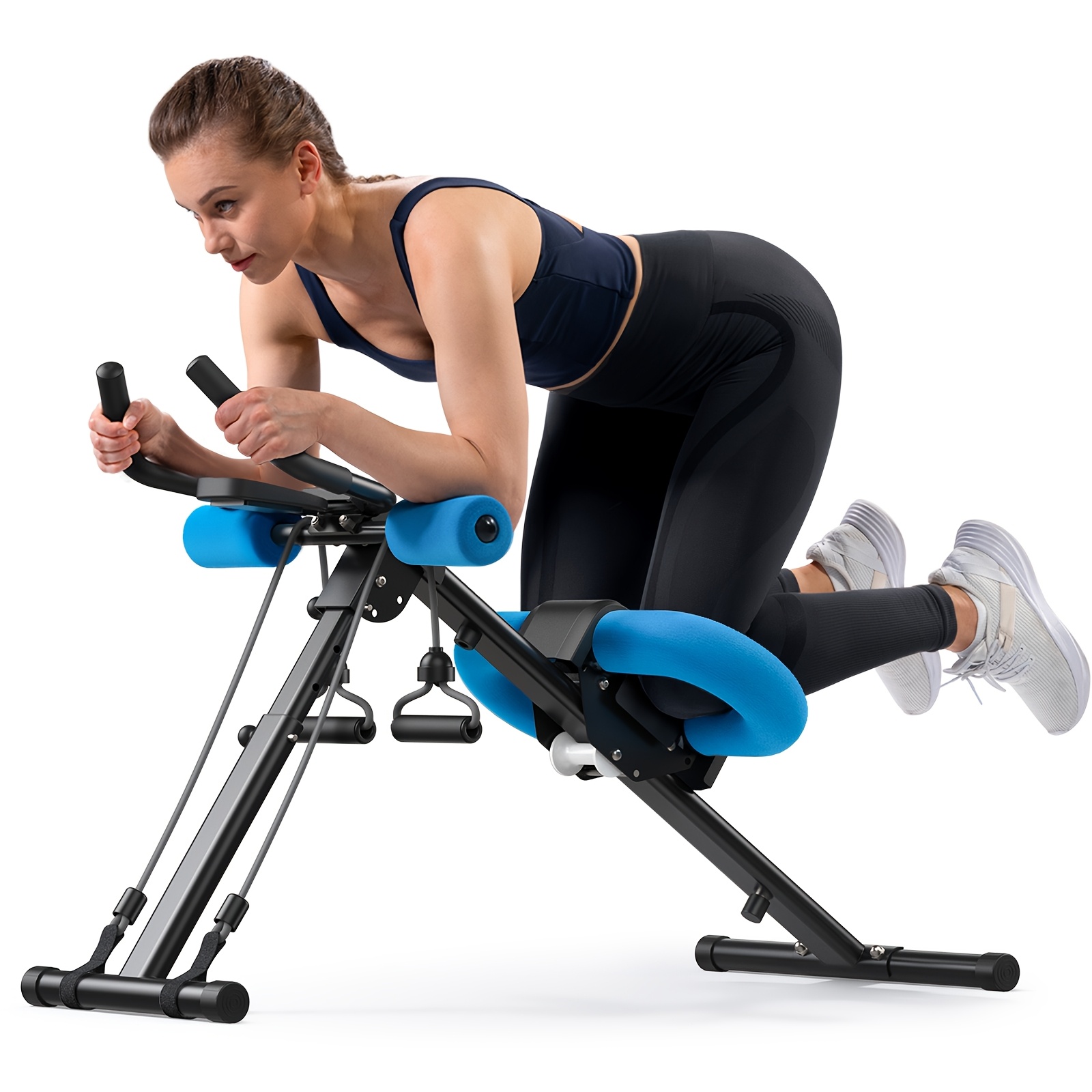 MERACH Ab Machine, Abs Workout Equipment, Adjustable Ab Trainer Machine for Abs Workout at Home Gym, Ab Trainer Machine Foldable, Ab Exercise Machine for Abs, Arm, Leg, Buttocks Shaper, Core & Ab Trainer at Home Gym, Workout Equipment