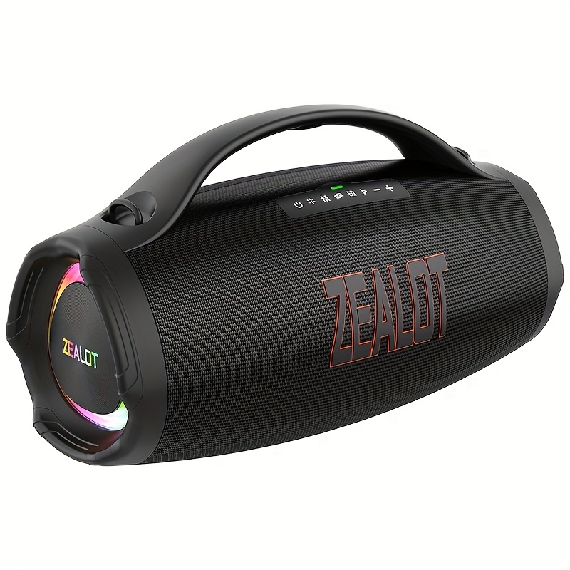 item picture   s98 160w wireless speaker     3d surround sound with rgb color   to   of   time eq mode for three different sound   supports mobile phones tablets computers and tvs sd usb aux serial dual