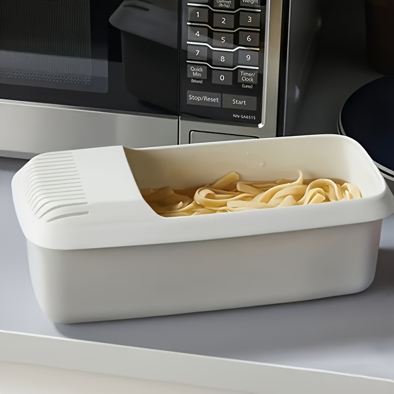 Image of Microwave Pasta Cooker 4 Servings- No Boil With, & Mess-design, Durable Food-safe Plastic, -handed Operation Spaghetti& Pasta