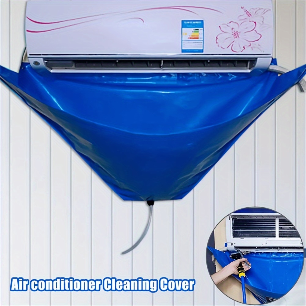 deluxe air conditioner cleaning kit 95 130cm thickened dust cover with water bag brush towel set for home use details 6