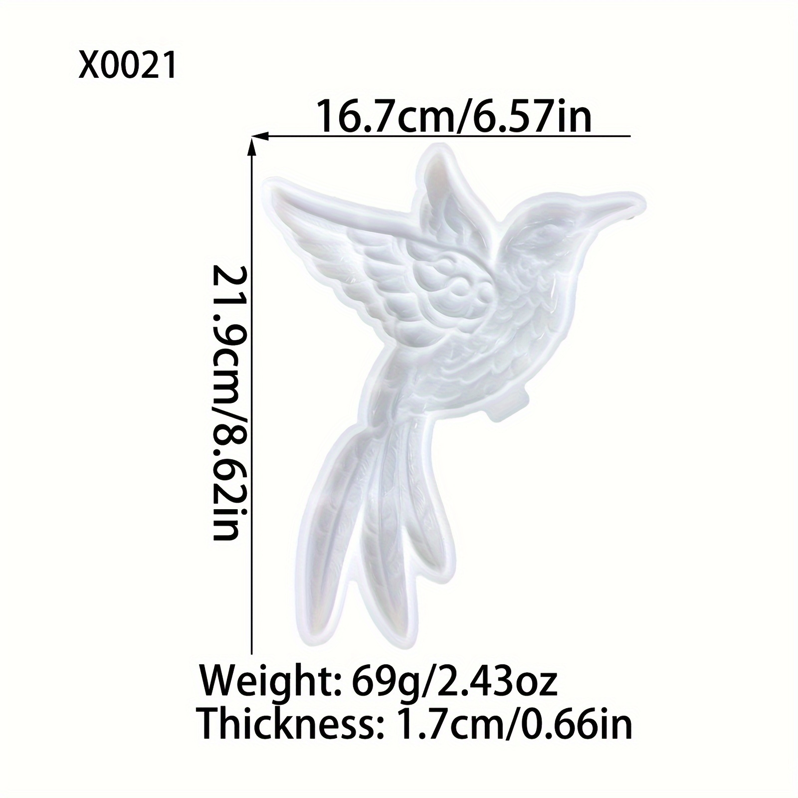 Silicone Mold For Hummingbird Wall Decor, Bird Ornaments, Resin Drop Glue Mold