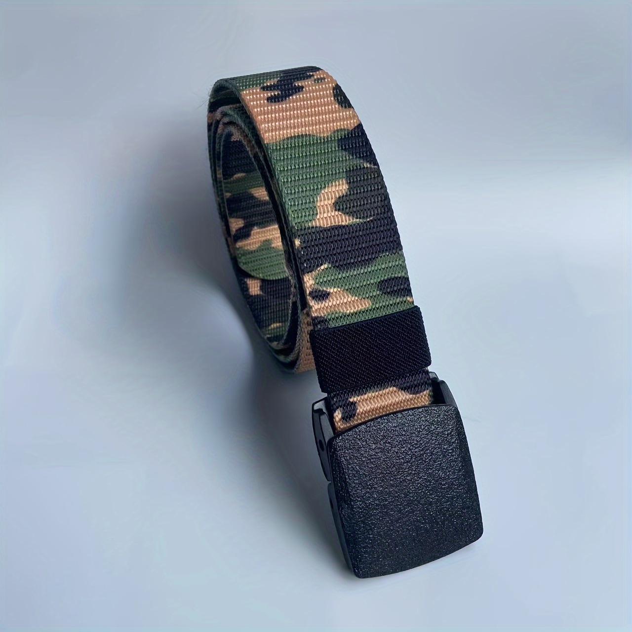 Image of Men's Sports Camouflage Belt, Double-sided Military Outdoor Hiking Tent Camping, Hypoallergenic Plastic , Nylon Material, Square