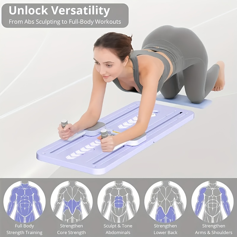 Pilates Board, Pilates Reformer Set, Multifunctional Abdominal Board, 5 In1 Pilates Sliding Board For Home, Multi-Purpose Foldable Pilates Abdominal Machine For Men, Women