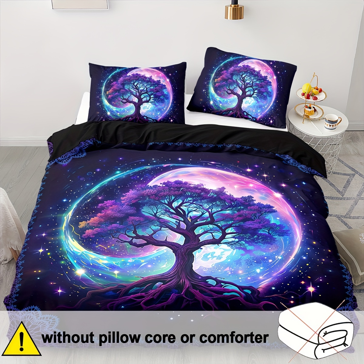 TEMU Juegos de Nórdica de 2/3 Piezas, Suaves y Cómodas, Nórdica Árbol de , Ropa de Cama Árbol de Tamaño Queen, Ropa de Cama Tamaño Queen, Juego de