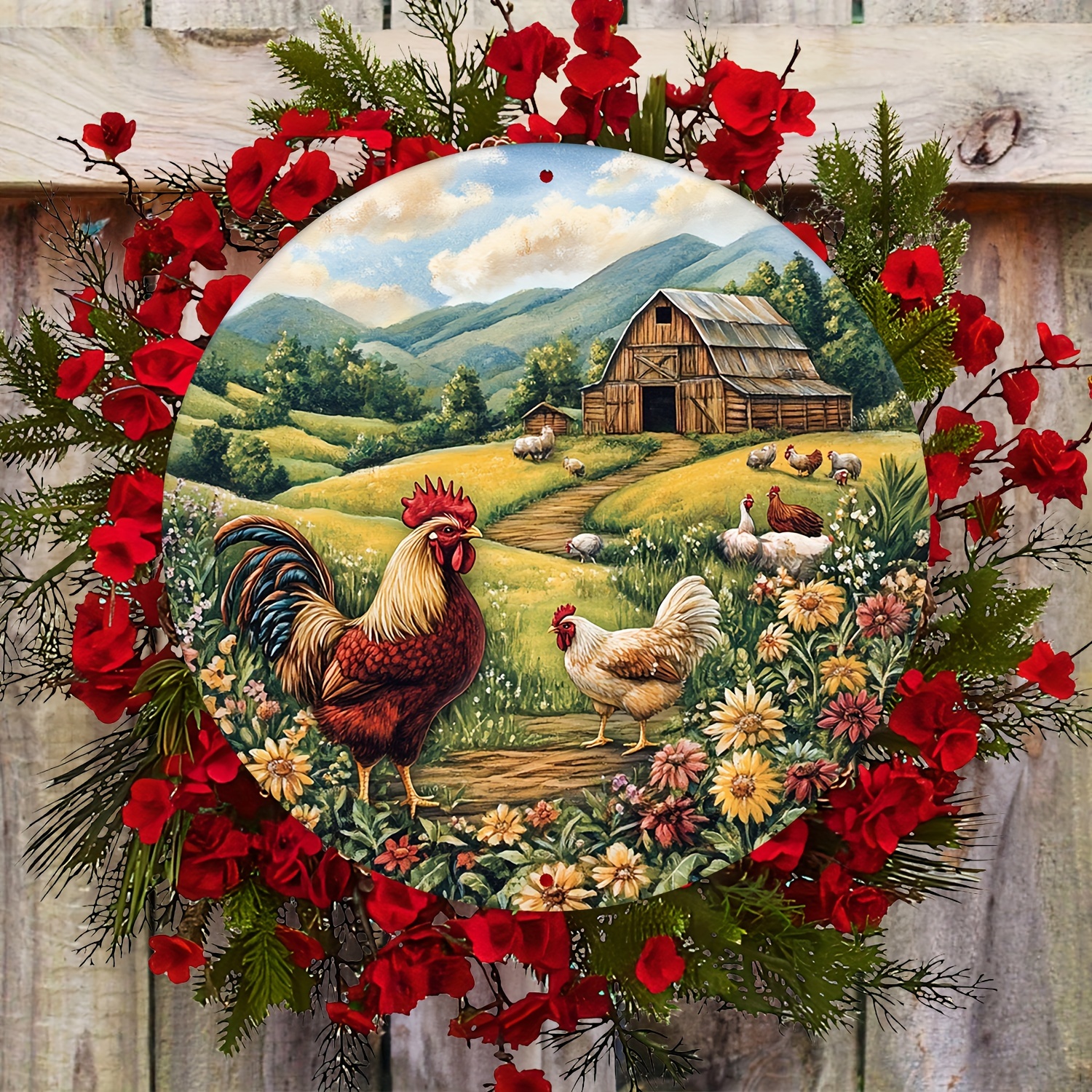 Hotsell Farmhouse Rooster wreath