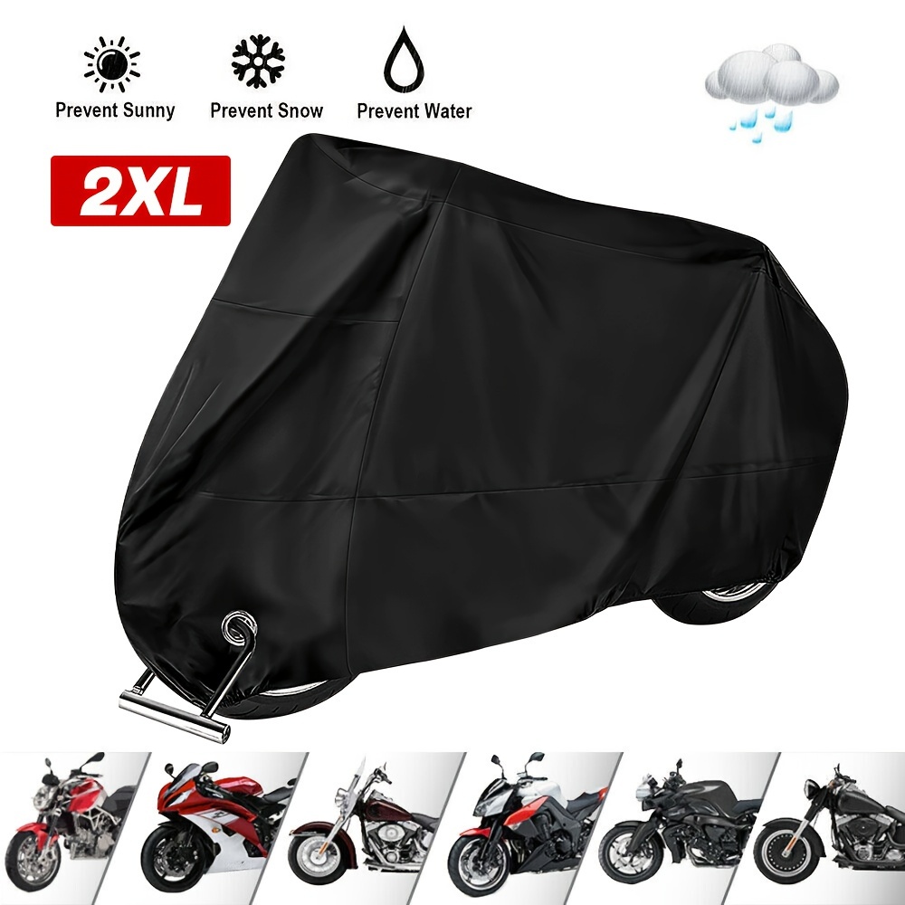 

2xl Motorcycle Cover Rainproof And Sunscreen Car Coat Cover Thickened Oxford Cloth Dust Cover Built-in Anti-theft Buckle Car Coat Cover Cover