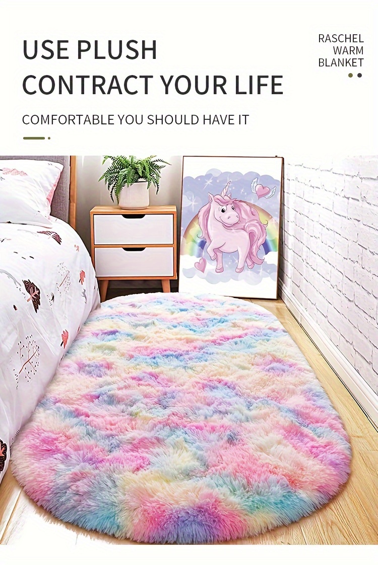 soft cozy plush bedroom rug non slip warm machine washable for indoor use bedside   details 2