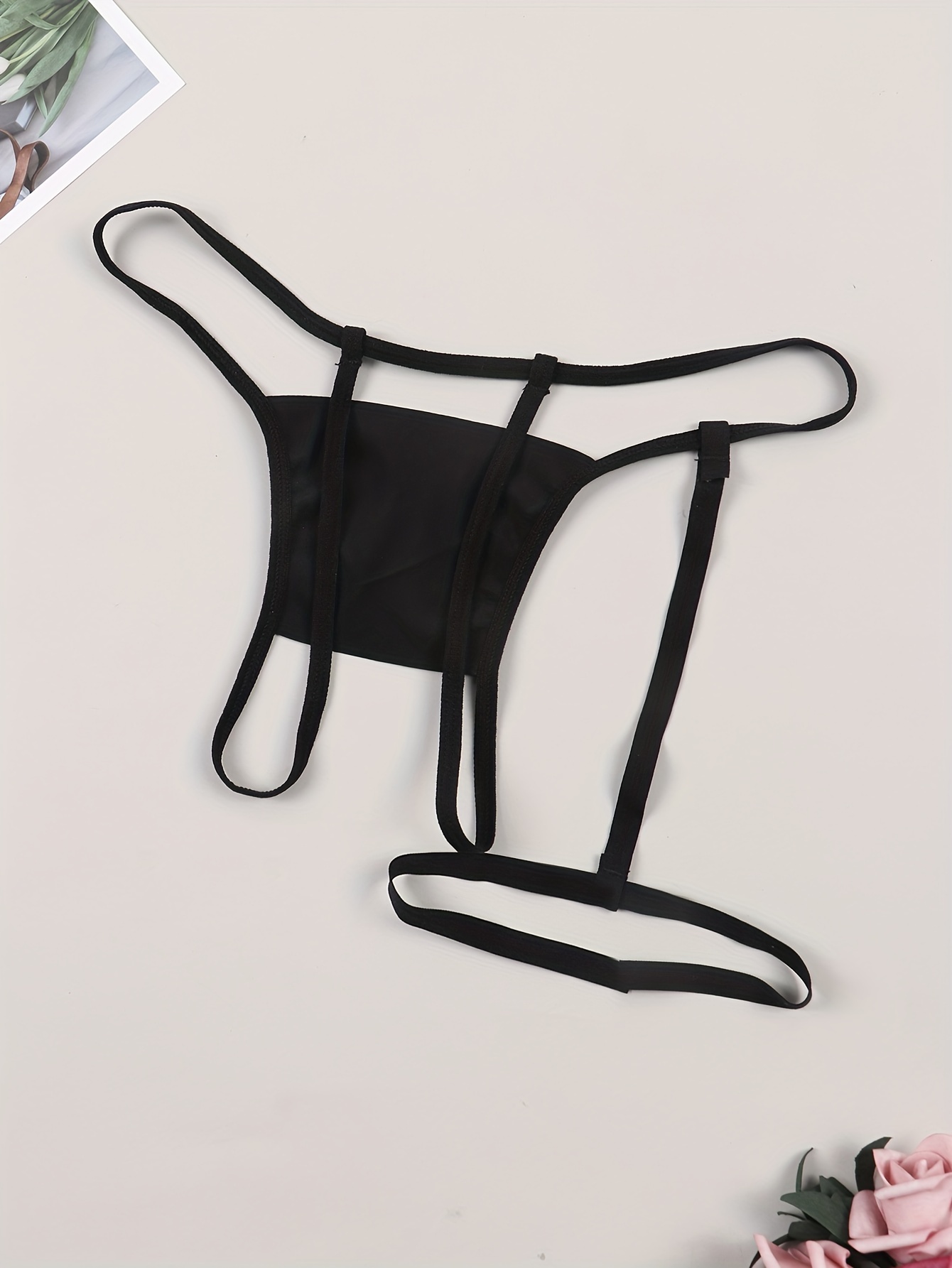 Women's Sexy Lingerie, Crotchless Thong Panties
