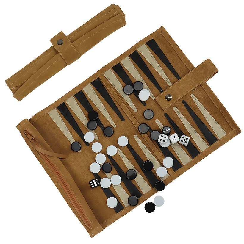 

Babipet Backgammon Set For Adults, Roll-up Game With Dice, Educational , Lightweight & Portable For Indoor Outdoor Play