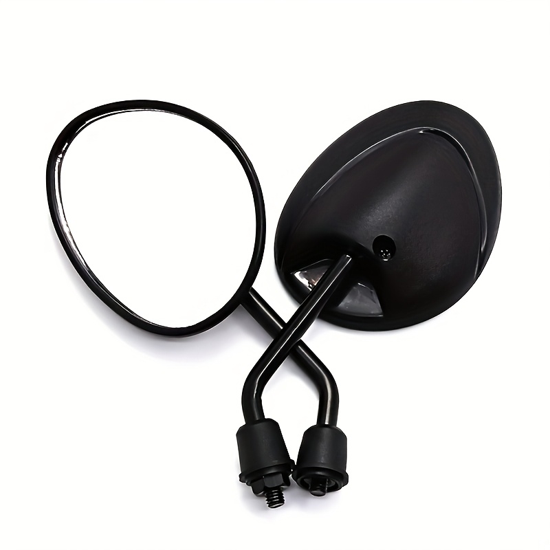TEMU 2pcs Universal Motorcycle Handlebar 8mm 10mm Rearview Mirrors Motocross Side Mirror For Touring Bobber Chopper