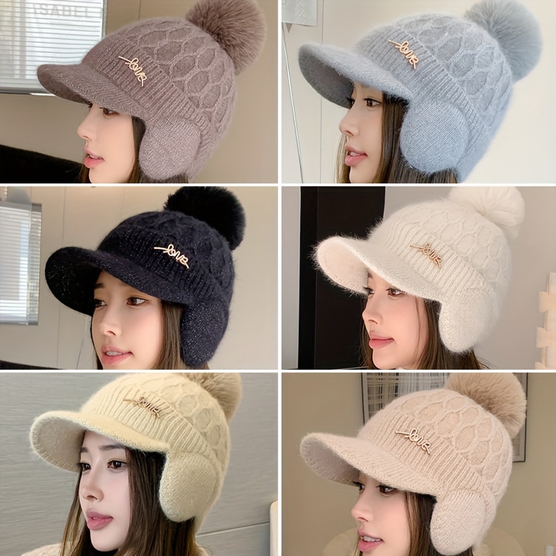

Diamond-patterned Cap Ear - , & Hat For Women | | For &
