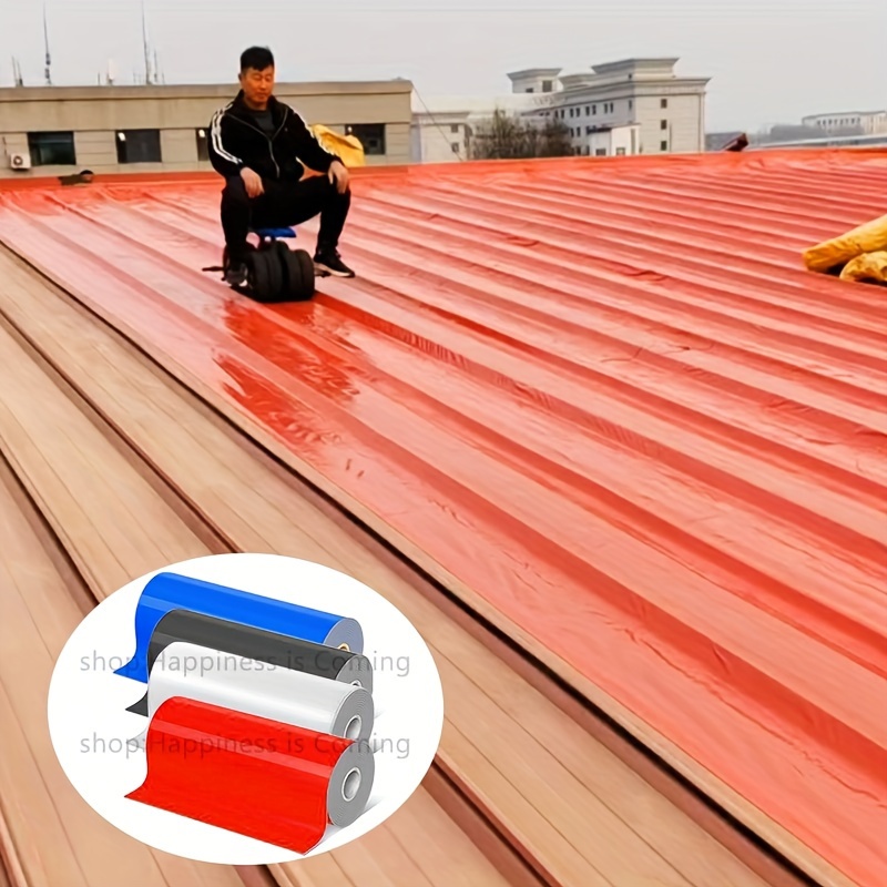 

1m (w) * 5m (l), Large Roof Waterproof Membrane, Can Repair And Cover Roof Leaks In Large Areas, Rust Proof Renovation, Tearing Off The Protective Film, And Are Multiple Colors From