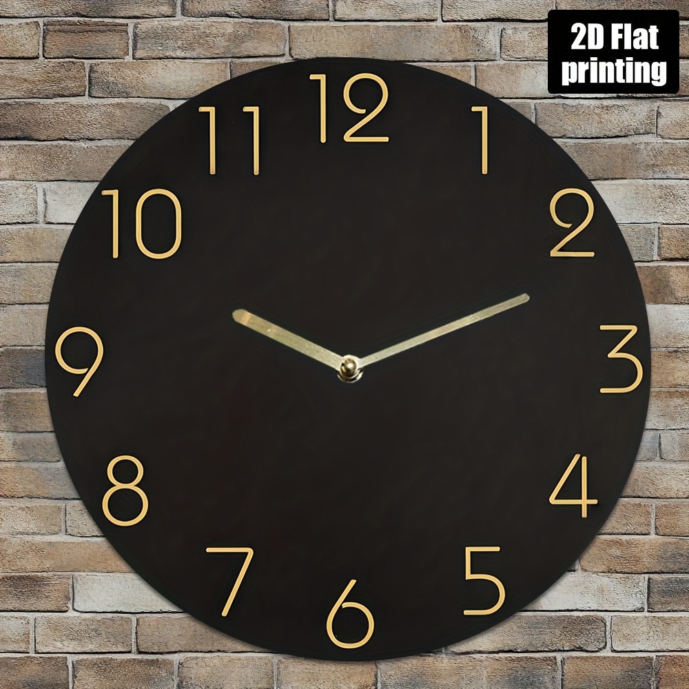 TEMU Wall Clock Batteries, Silent With No Ticking Sound, Featuring A Minimalist , Suitable For Bedrooms, Living Rooms, Kitchens, Homes, And Offices