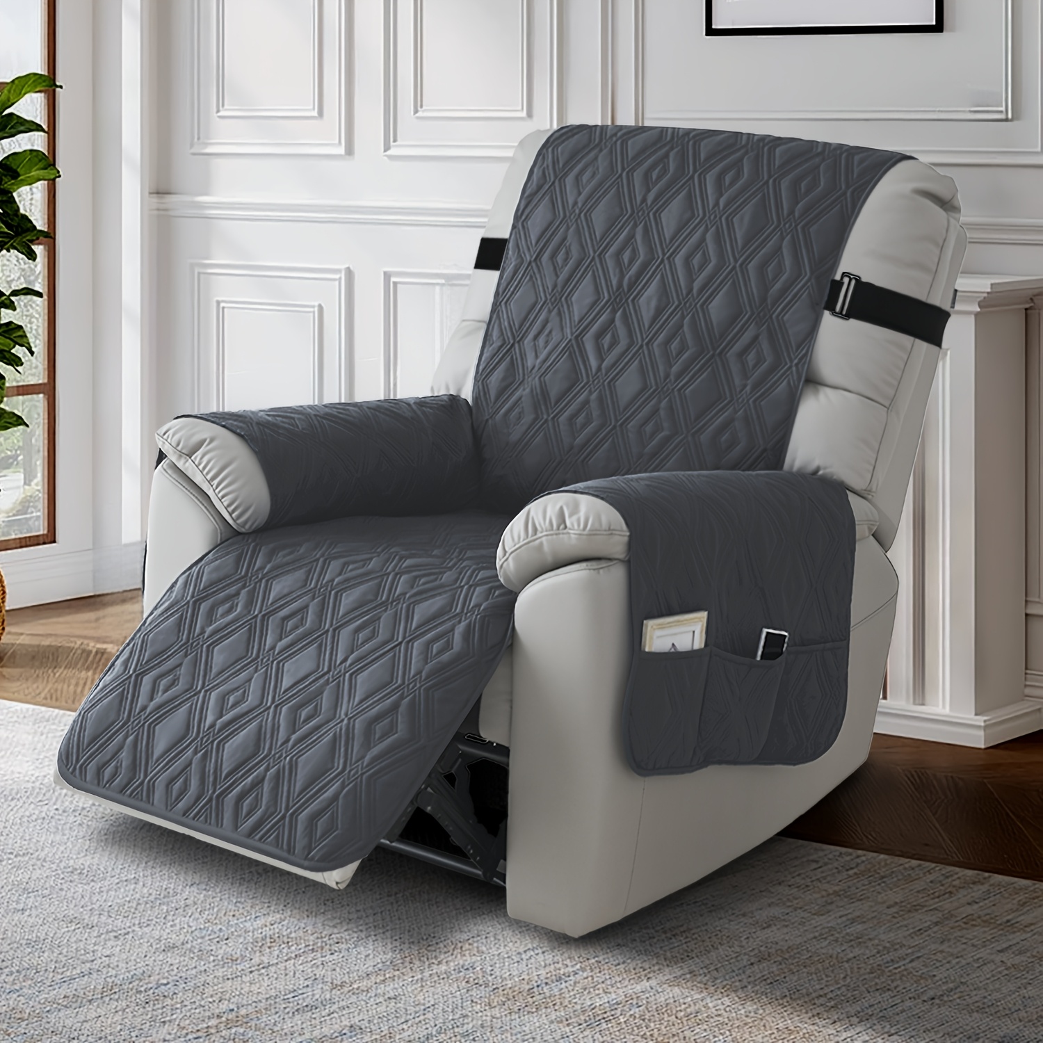 Image of 1pc Lounge Chair Cover Sofa Cushion, Pet-friendly Non-slip Universal Recliner Cover, Suitable For Office, Living Room, Home Decor, Washable Sofa Cover