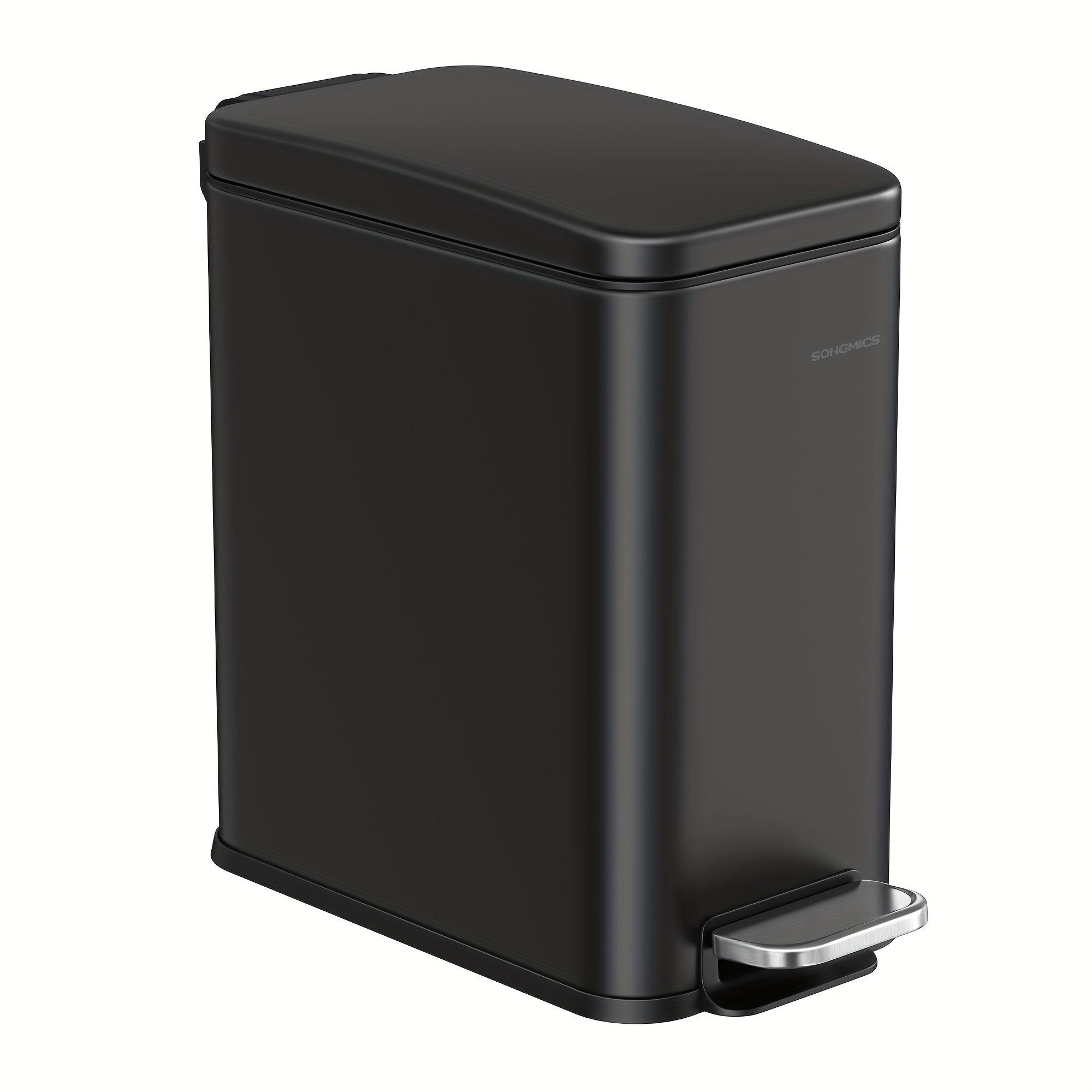E-shop Kosmetischer Müllbehälter, 5 Liter, Badezimmermüllbehälter, mit Deckel, Pedalbehälter, kleiner Müllbehälter, schmal für kleine Räume,
