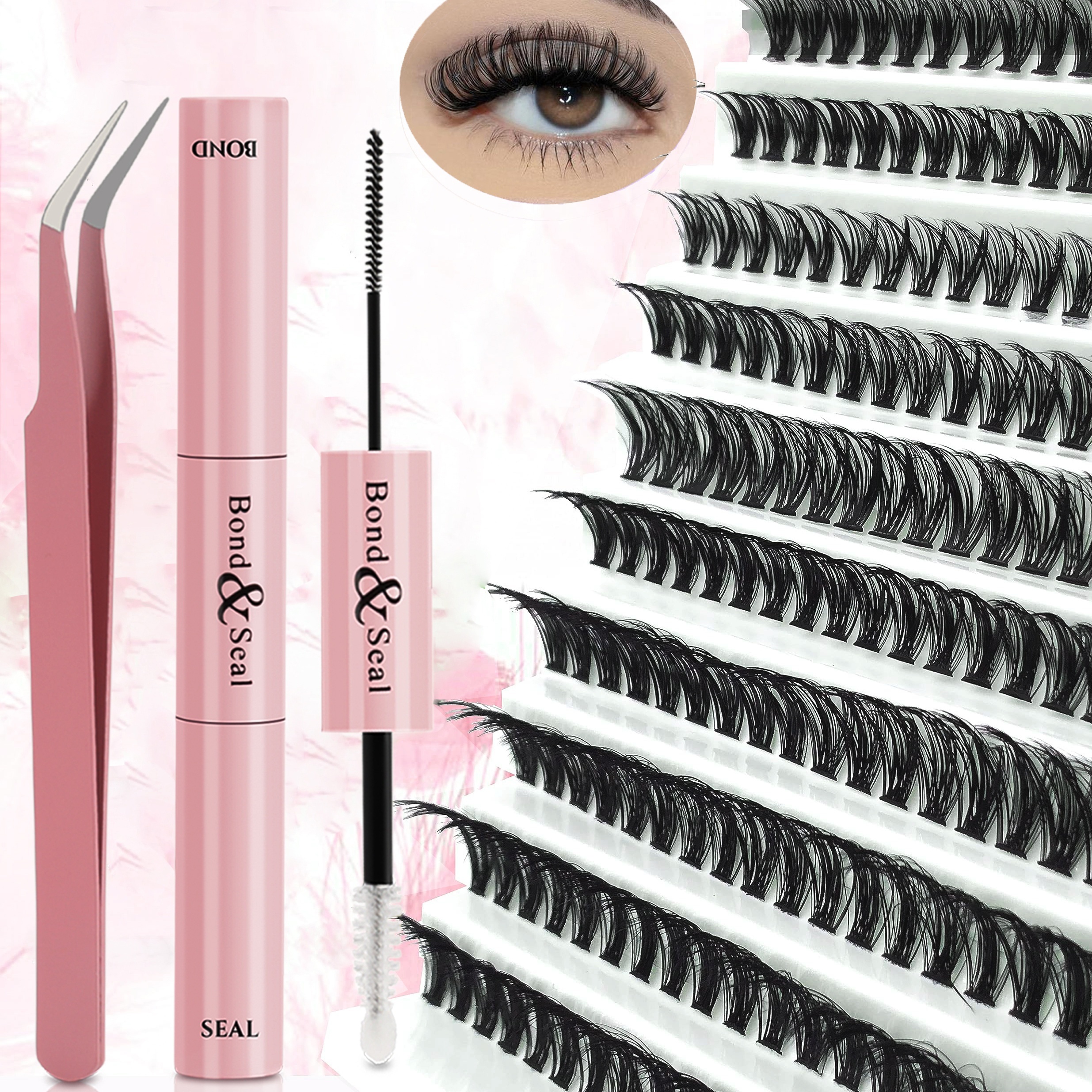 

Diy Individual Lash 200pcs 40d 8-18mm D Eyelash Extension Kit For