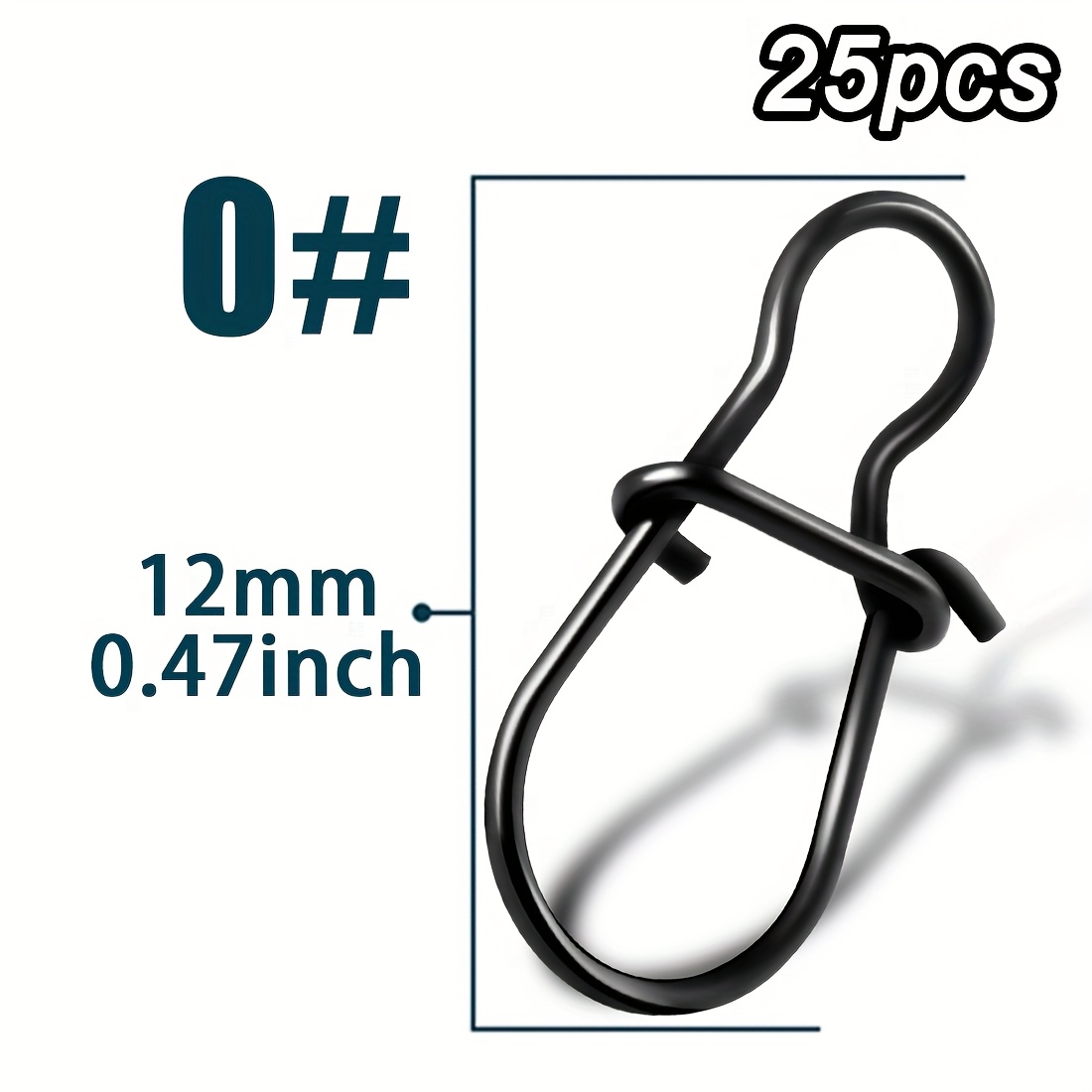 Image of 9km 25pcs Fishing Snaps Fishing Clips Speed Clips Carabiners Fishing Swivels Snap Saltwater Quick Change Fishing Tackle